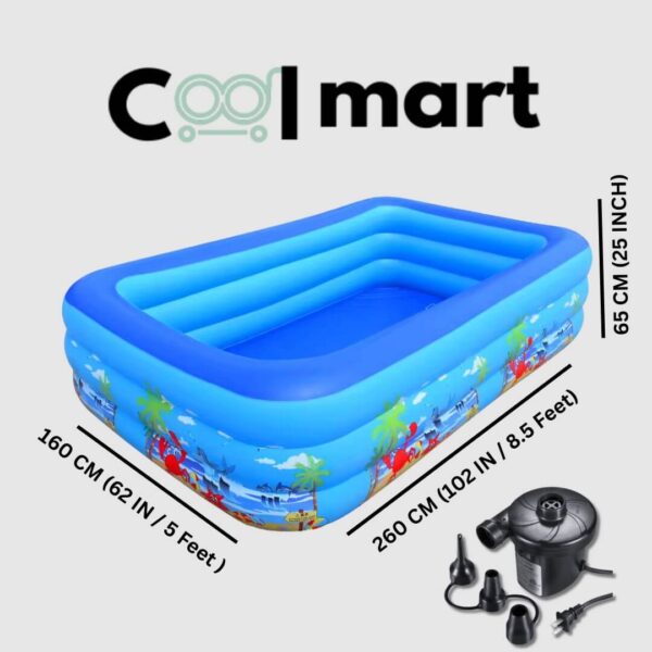 ৮.৫ ফিট ইনফ্লাটেবল সুইমিং পুল ( সাথে ইলেকট্রিক পাম্পার+ ২০ পিস্ বল ফ্রি )